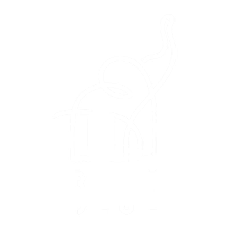 Blue elephant breakfast cafe logo