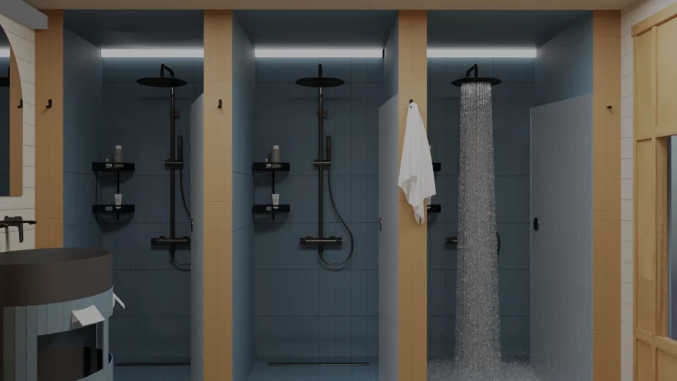 Mens restroom - jellyfish co-living capsule hotel batumi